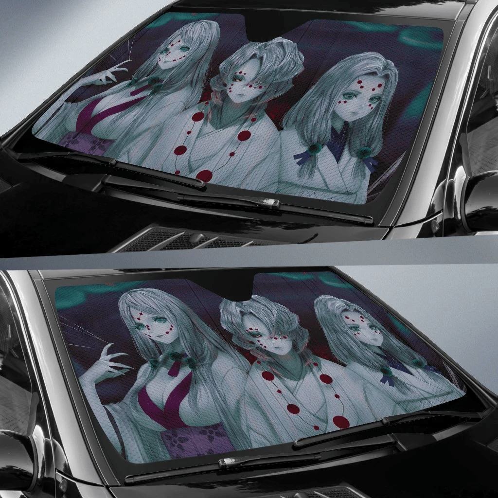 Demon Slayer Windshield Shade Rui Spider Mother Sister Car Sun Shade Demon Slayer Car Sun Shade