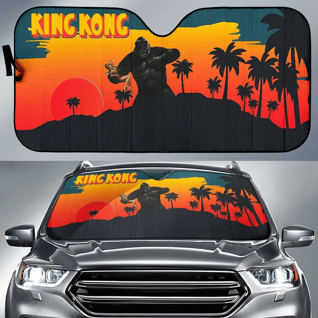 King Kong Windshield Shade King Kong Retro 1933 Car Sun Shade King Kong Car Sun Shade