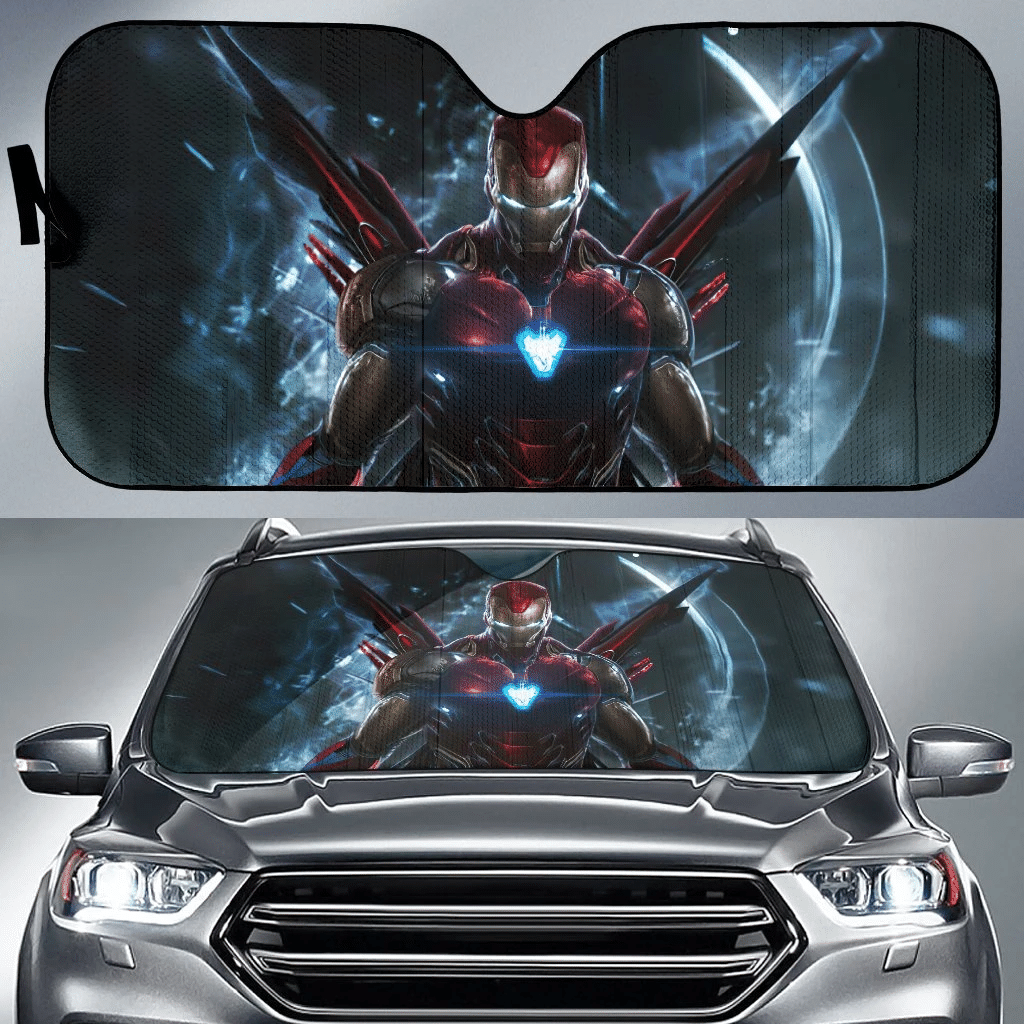 MV Ironman Windshield Shade Iron Man Mark 50 Avengers Endgame Car Sun Shade MV Ironman Car Sun Shade