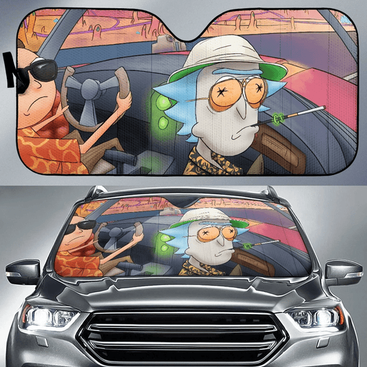 Rick And Morty Windshield Shade So High Rick And Morty Car Sun Shade Rick And Morty Car Sun Shade