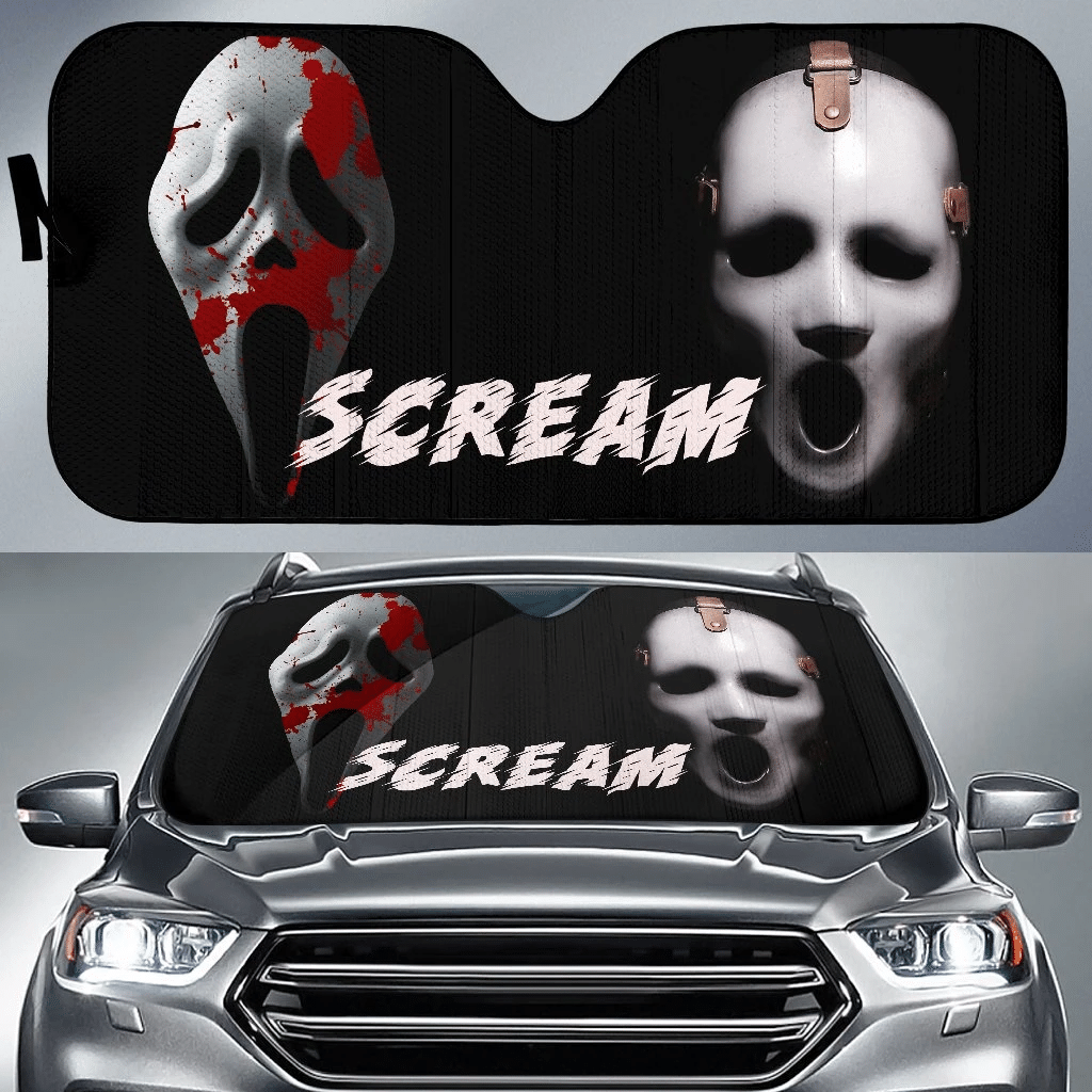 Horror Windshield Shade Horror The Scream Car Sun Shade Horror Car Sun Shade