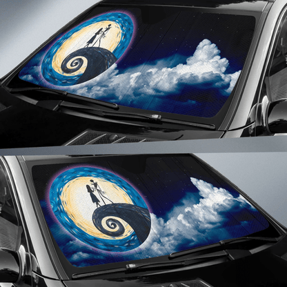 Nightmare Before Christmas Windshield Shade Sally And Jack Love You To The Moon And Back Car Sun Shade Nightmare Before Christmas Car Sun Shade