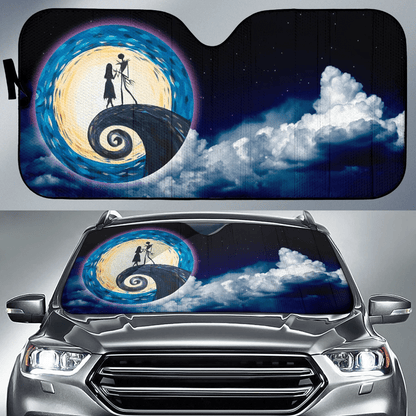 Nightmare Before Christmas Windshield Shade Sally And Jack Love You To The Moon And Back Car Sun Shade Nightmare Before Christmas Car Sun Shade