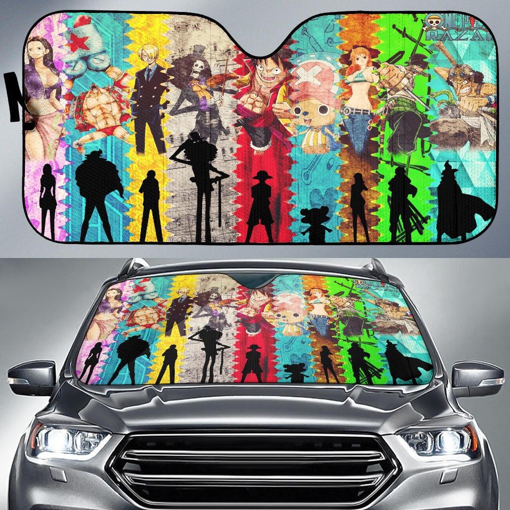 One Piece Windshield Shade One Piece Teammates Art Colorful Car Sun Shade One Piece Car Sun Shade