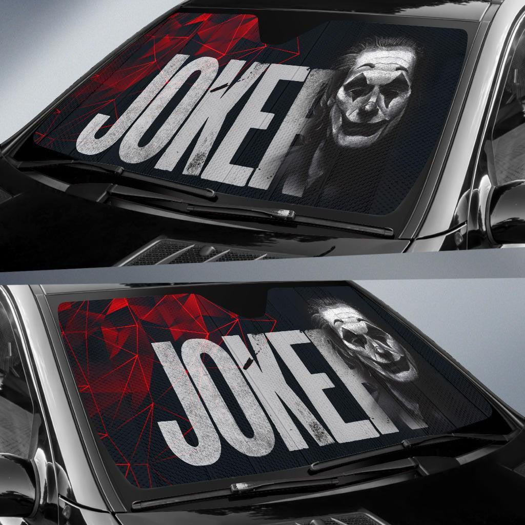 DC Joker Windshield Shade DC Joker Sad Black Car Sun Shade DC Joker Car Sun Shade