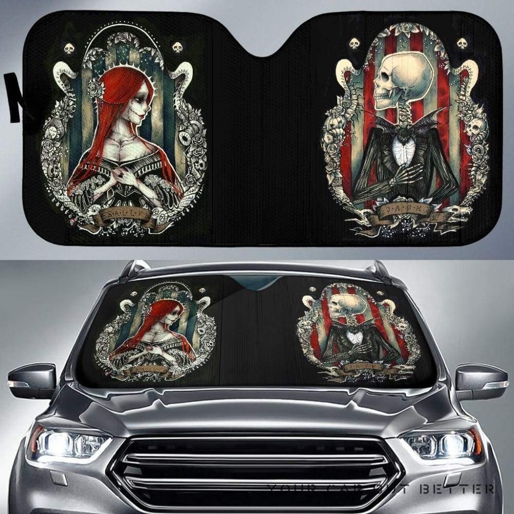 Nightmare Before Christmas Windshield Shade Sally And Jack Pictures Red Car Sun Shade Nightmare Before Christmas Car Sun Shade