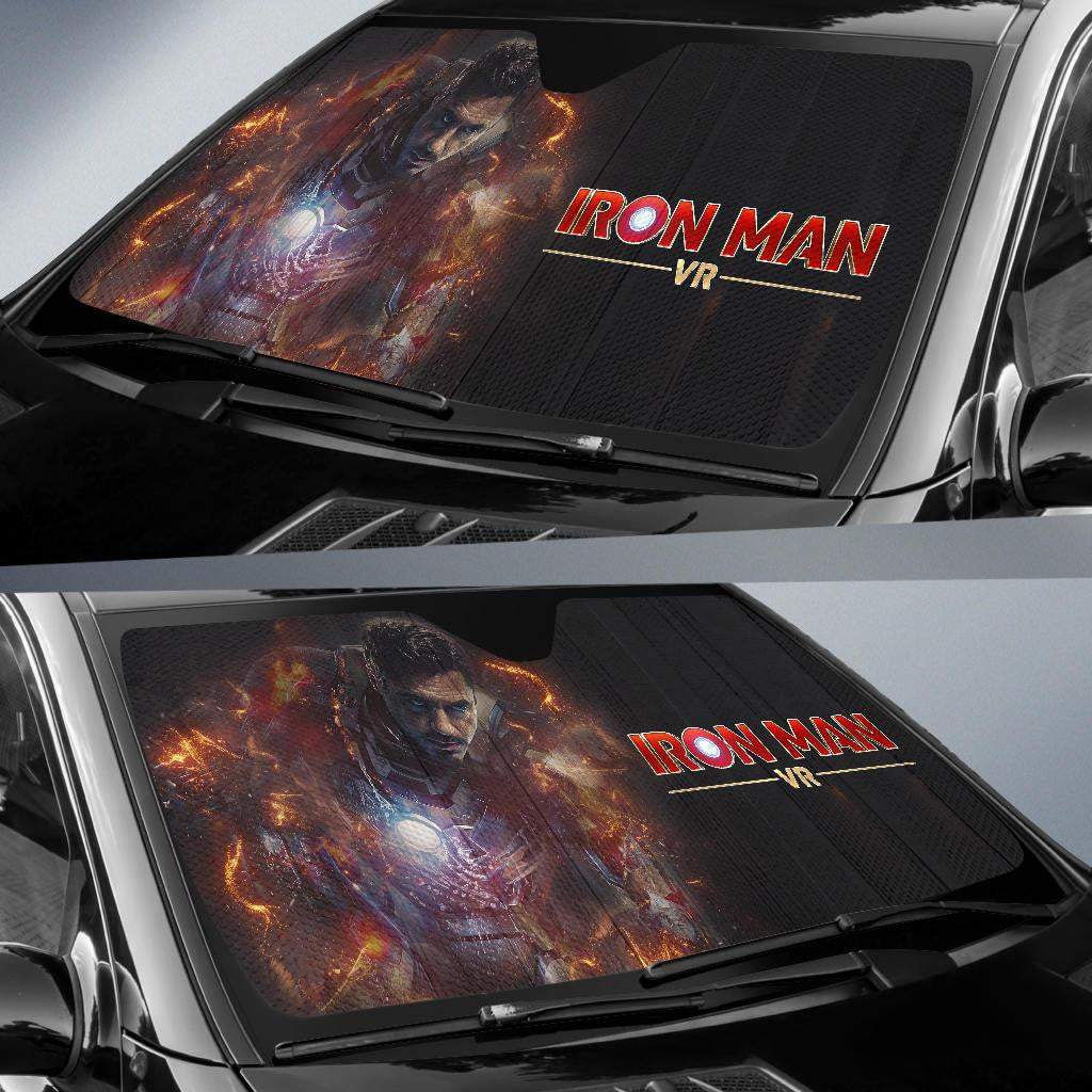 MV Ironman Windshield Shade MV Ironman Tony Stark In Suit Car Sun Shade MV Ironman Car Sun Shade