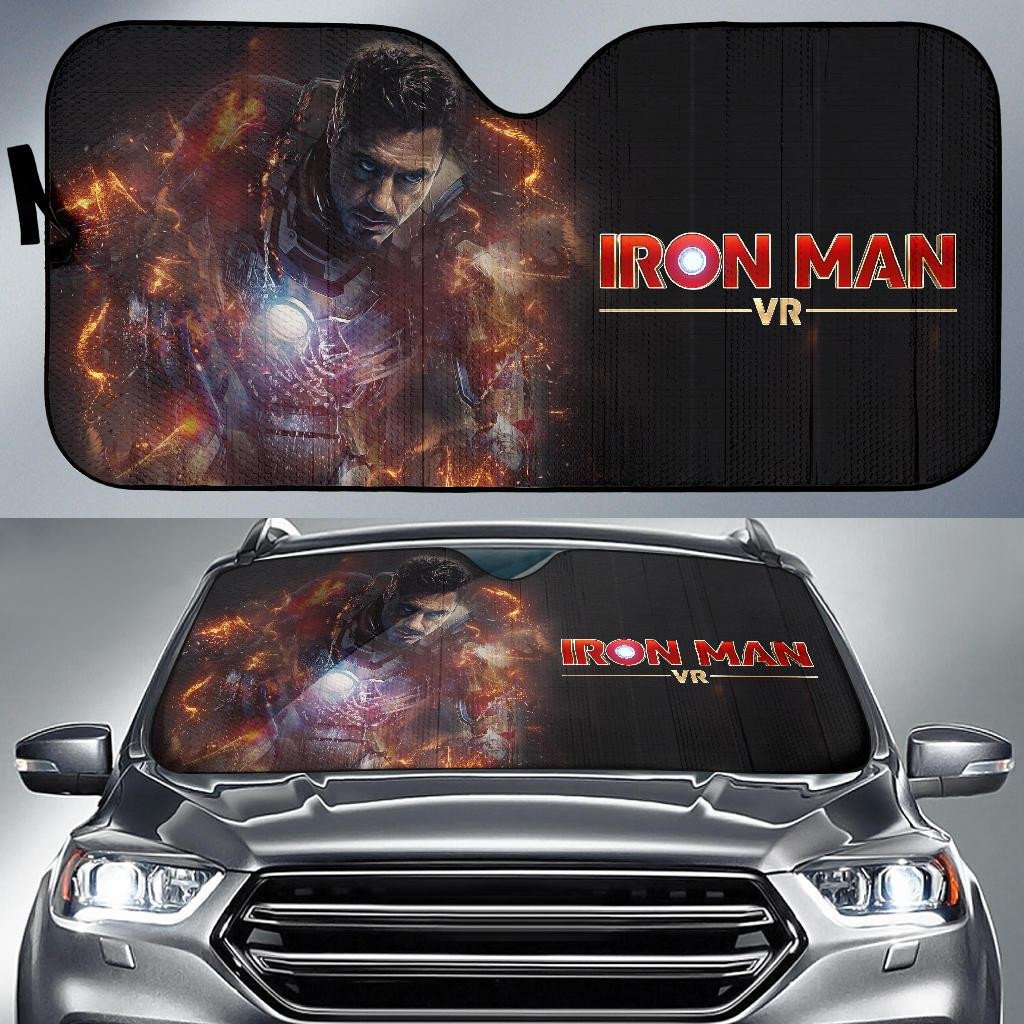 MV Ironman Windshield Shade MV Ironman Tony Stark In Suit Car Sun Shade MV Ironman Car Sun Shade