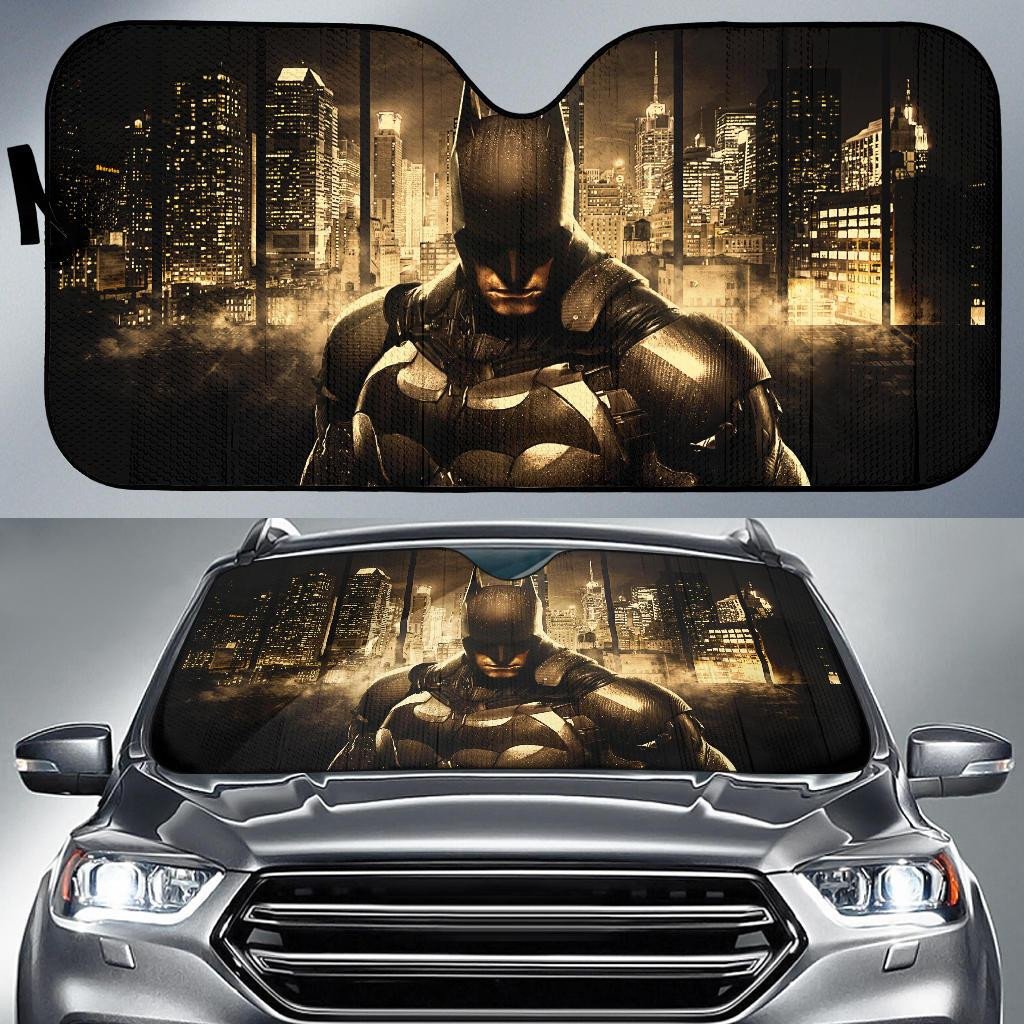 DC Batman  Windshield Shade Batman The Dark Knight Yellow Black Car Sun Shade DC Car Sun Shade