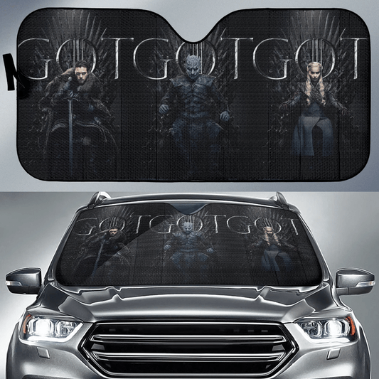 GOT Windshield Shade Daenerys Jon Snow Night King On The Throne Car Sun Shade GOT Car Sun Shade