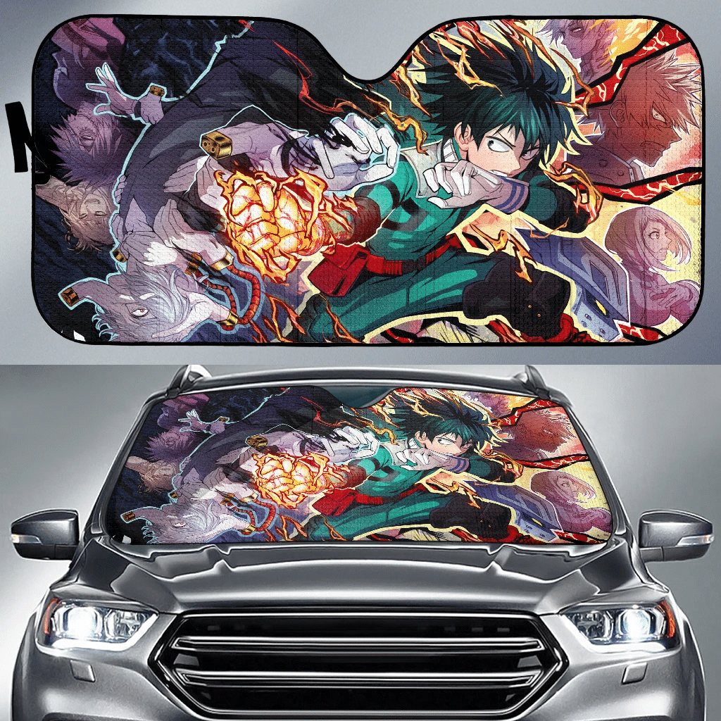 My Hero Academia Windshield Shade Heroes And Villains Car Sun ShadeMy Hero Academia Car Sun Shade