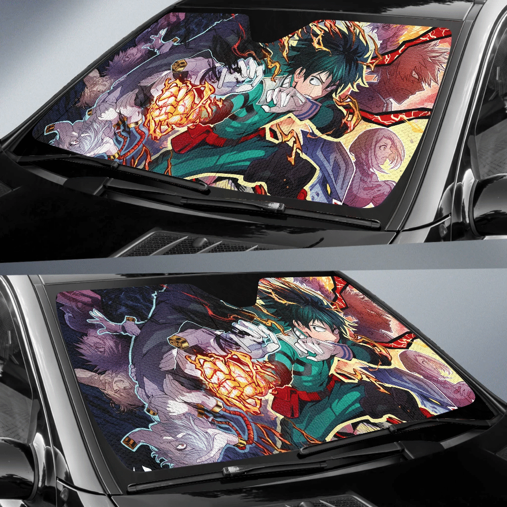 My Hero Academia Windshield Shade Heroes And Villains Car Sun ShadeMy Hero Academia Car Sun Shade