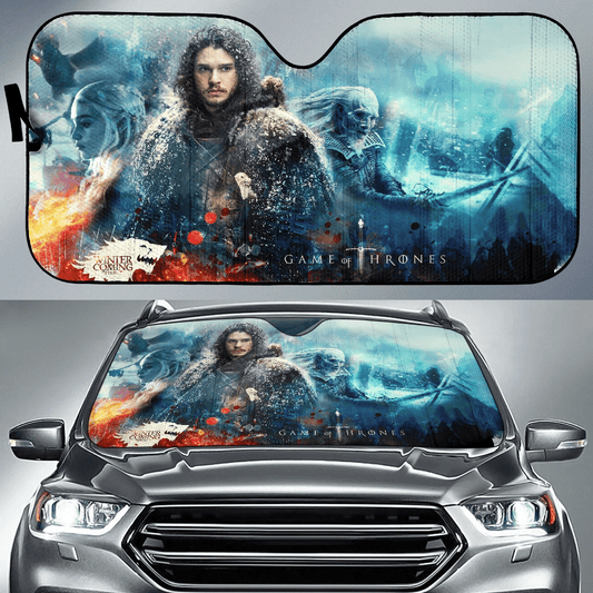 GOT Windshield Shade GOT Mother Of Dragon Blue Car Sun Shade GOT Car Sun Shade