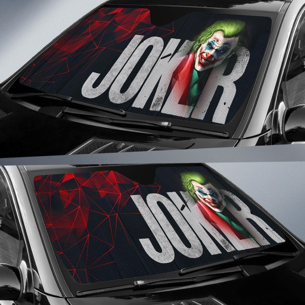 DC Joker Windshield Shade DC The New Joker Cool Car Sun Shade DC Joker Car Sun Shade