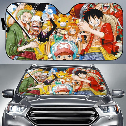 One Piece Windshield Shade One Piece All Characters Car Sun Shade One Piece Car Sun Shade