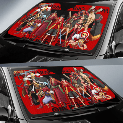 One Piece Windshield Shade One Piece Team Film Red Car Sun Shade One Piece Car Sun Shade