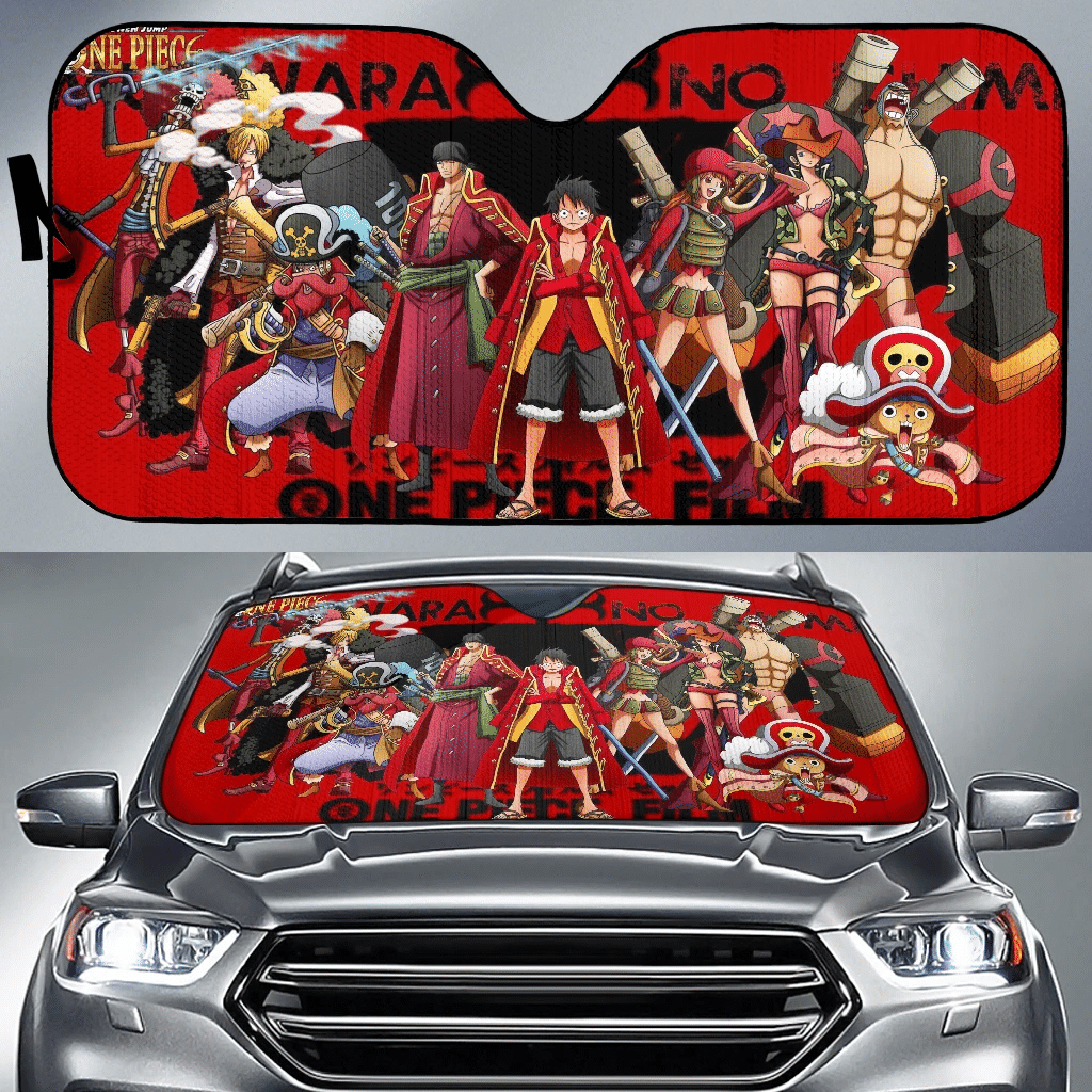 One Piece Windshield Shade One Piece Team Film Red Car Sun Shade One Piece Car Sun Shade