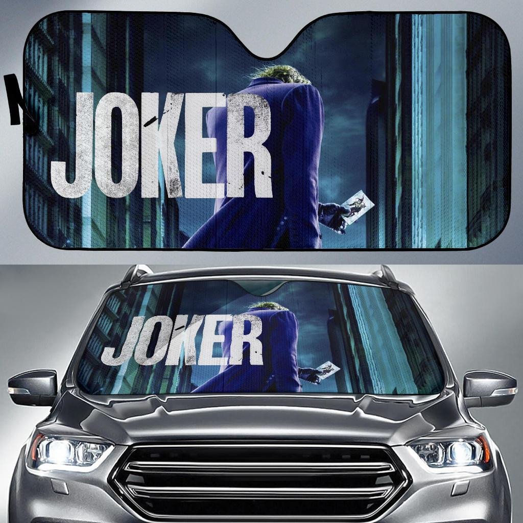 Joker DC Windshield Shade Joker Cool Night City Car Sun Shade Joker DCCar Sun Shade