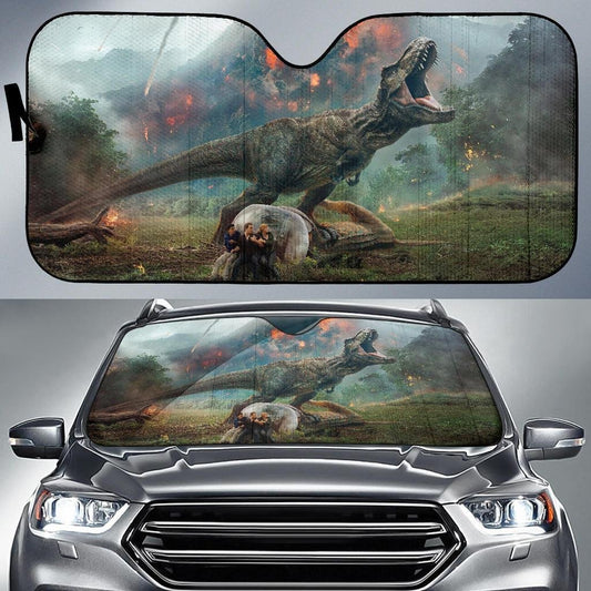 Jurassic World Windshield Shade T-rex Dinosaur Car Sun Shade Jurassic World Car Sun Shade