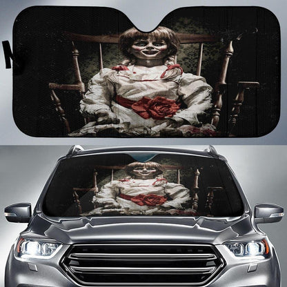 Horror Windshield Shade Annabelle The Haunted Doll Car Sun Shade Horror Car Sun Shade