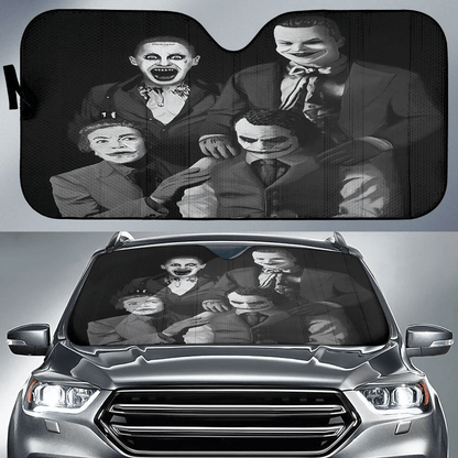 DC Joker Windshield Shade All Joker Black White Car Sun Shade DC Joker Car Sun Shade