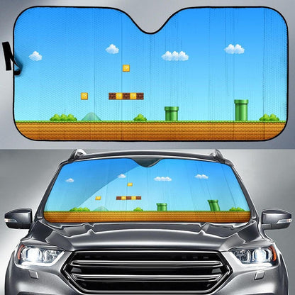 Mario Windshield Shade Mario Game Level Car Sun Shade Mario Car Sun Shade