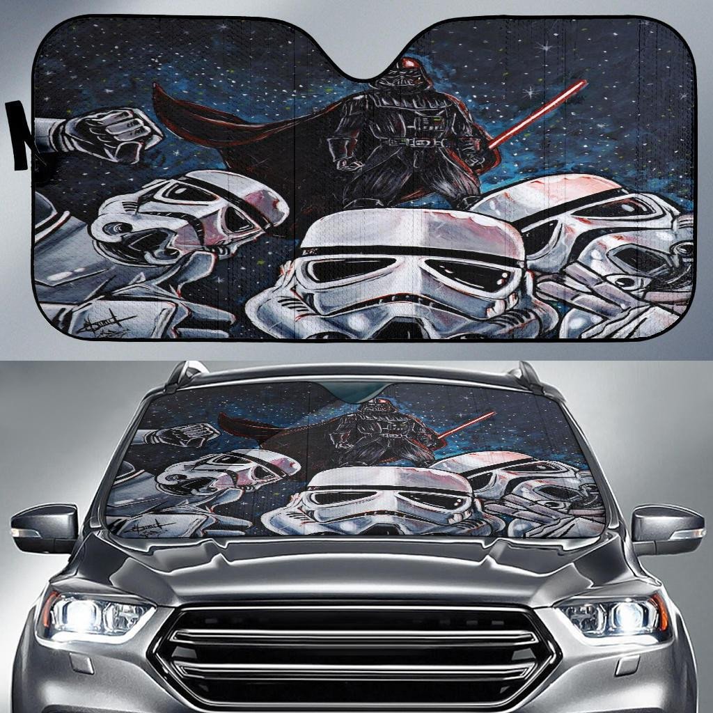 SW Windshield Shade SW Darth Vader Stormstrooper Selfie Car Sun Shade SW Car Sun Shade