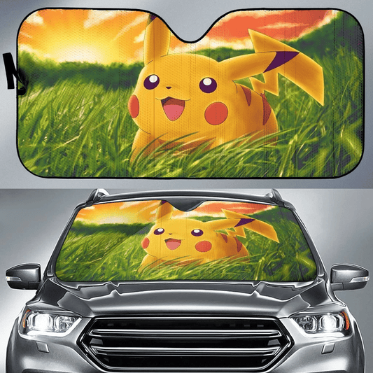 Pokemon Windshield Shade Pokemon Pikachu Playing Car Sun Shade Pokemon Car Sun Shade