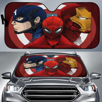 MV Windshield Shade Spiderman Iron Man Captain America Car Sun Shade MV Car Sun Shade