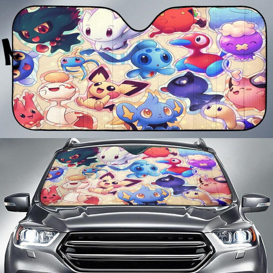 Pokemon Windshield Shade Cutest Pokemons Car Sun Shade Pokemon Car Sun Shade