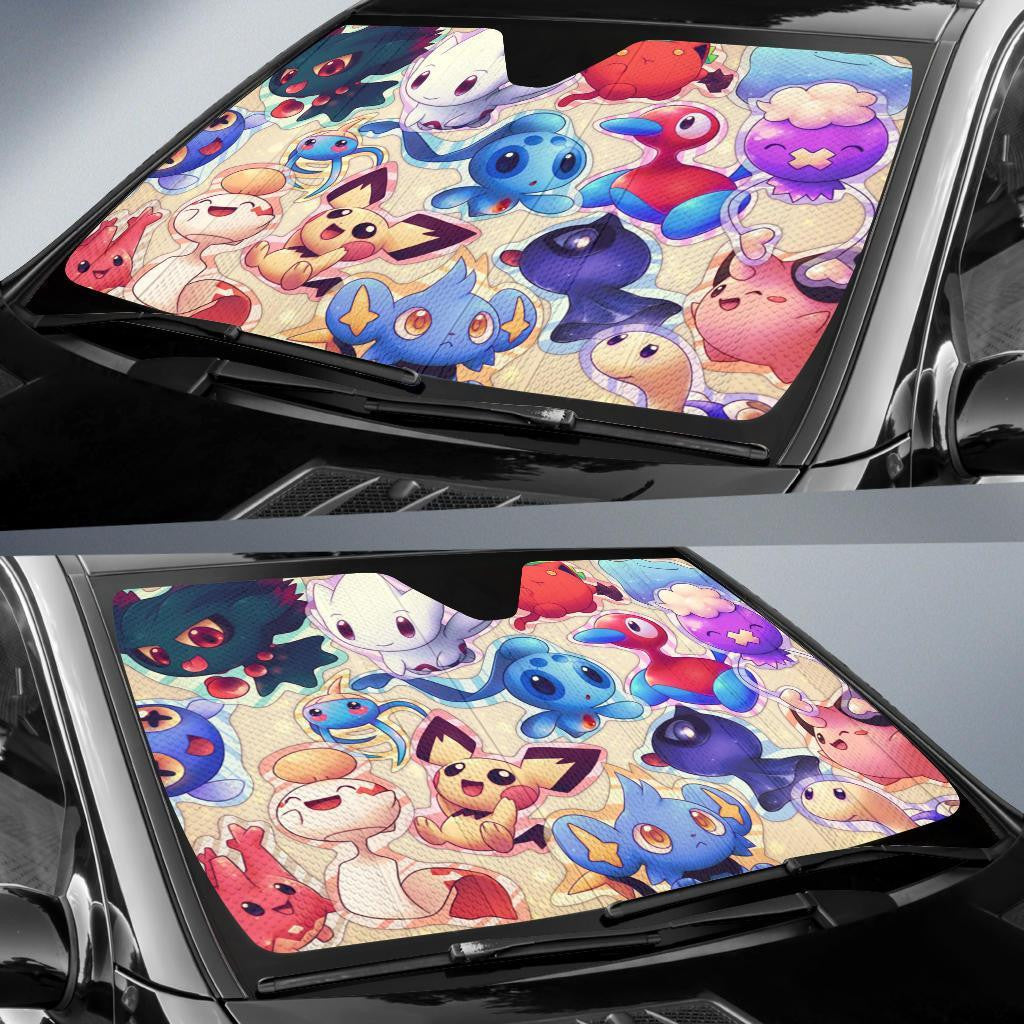 Pokemon Windshield Shade Cutest Pokemons Car Sun Shade Pokemon Car Sun Shade