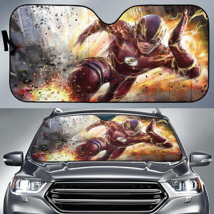 DC The Flash Windshield Shade DC The Flash Lightning Speed Car Sun Shade DC The Flash Car Sun Shade