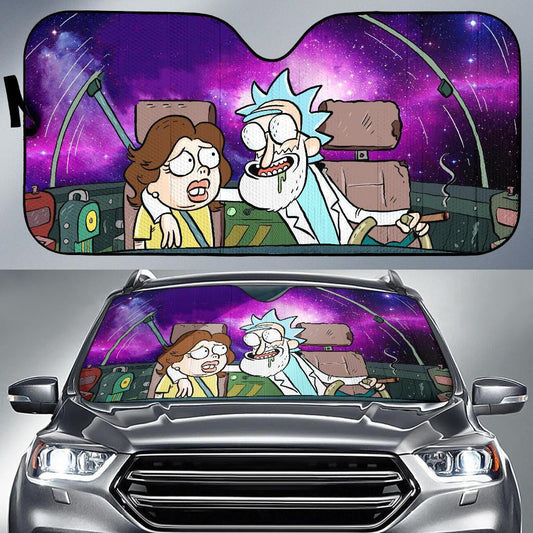 Rick And Morty Windshield Shade Rick Dating In SPace Car Sun Shade Rick And Morty Car Sun Shade