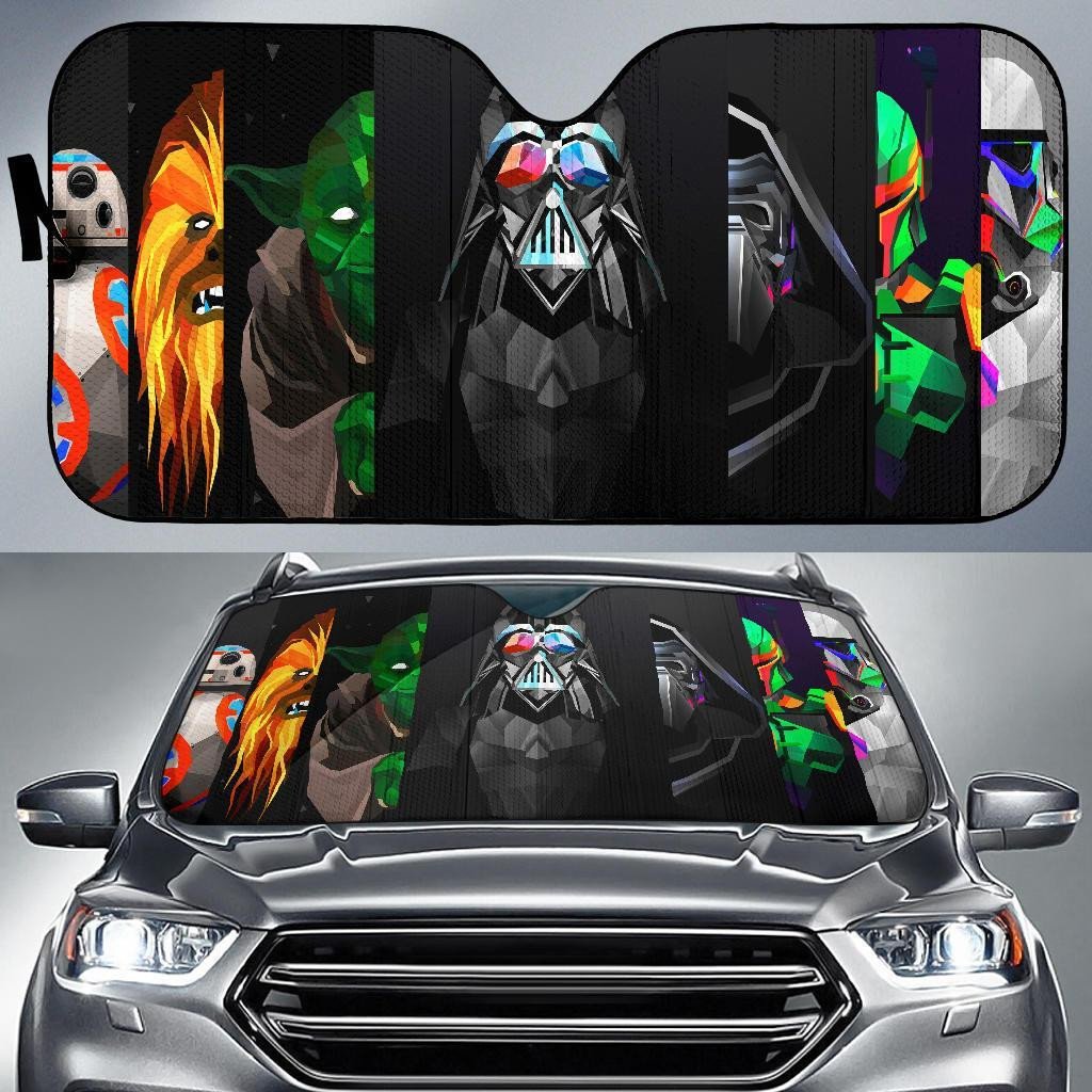 SW Windshield Shade Darth Vader Yoda Chewbacca Car Sun Shade SW Car Sun Shade