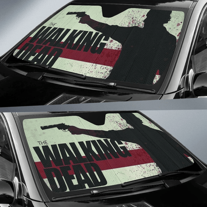 The Walking Dead Windshield Shade The Walking Dead Rick Silhouette Car Sun Shade The Walking Dead Car Sun Shade