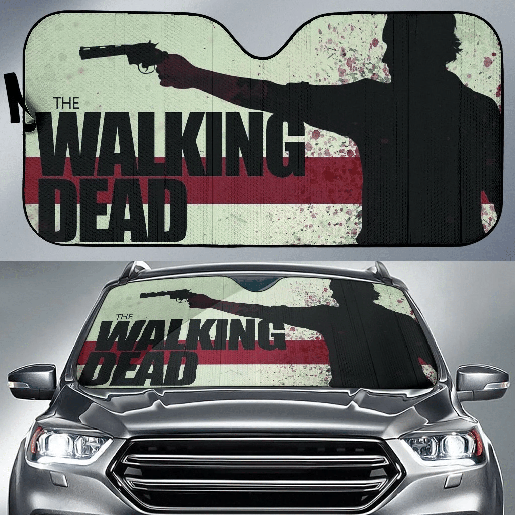 The Walking Dead Windshield Shade The Walking Dead Rick Silhouette Car Sun Shade The Walking Dead Car Sun Shade