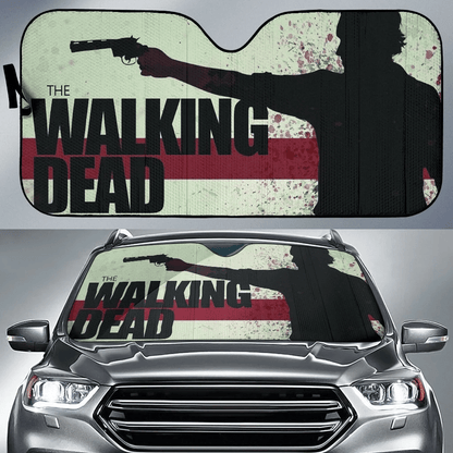 The Walking Dead Windshield Shade The Walking Dead Rick Silhouette Car Sun Shade The Walking Dead Car Sun Shade