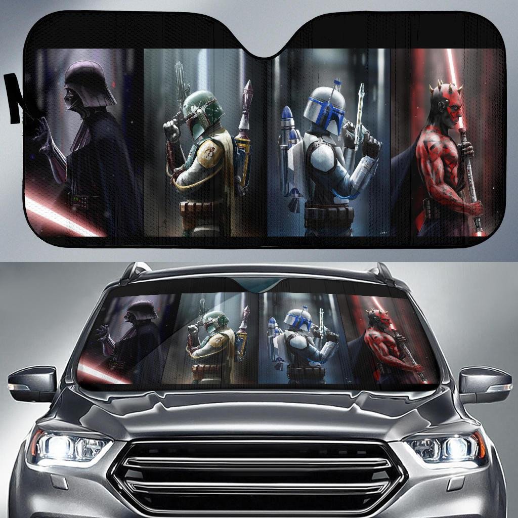 SW Windshield Shade Boba Fett Darth Vader Car Sun Shade SW Car Sun Shade