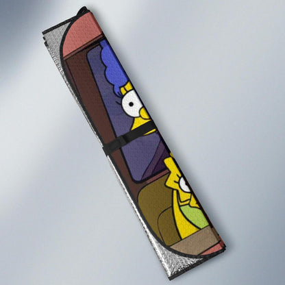 The Simpsons Windshield Shade The Simpsons Family Driving Car Sun Shade The Simpsons Car Sun Shade