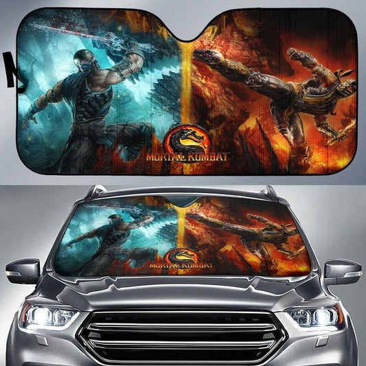 Mortal Combat Windshield Shade Mortal Combat Sub Zero Scorpion Car Sun Shade Mortal Combat Car Sun Shade