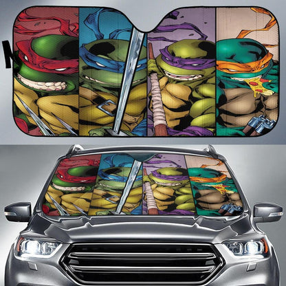 TMNT Windshield Shade TMNT Team Comic Car Sun Shade TMNT Car Sun Shade