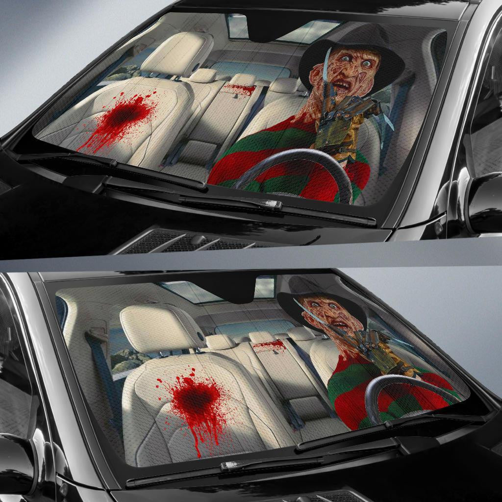 Horror Windshield Shade Freddy Krueger Driver Car Sun Shade Horror Car Sun Shade