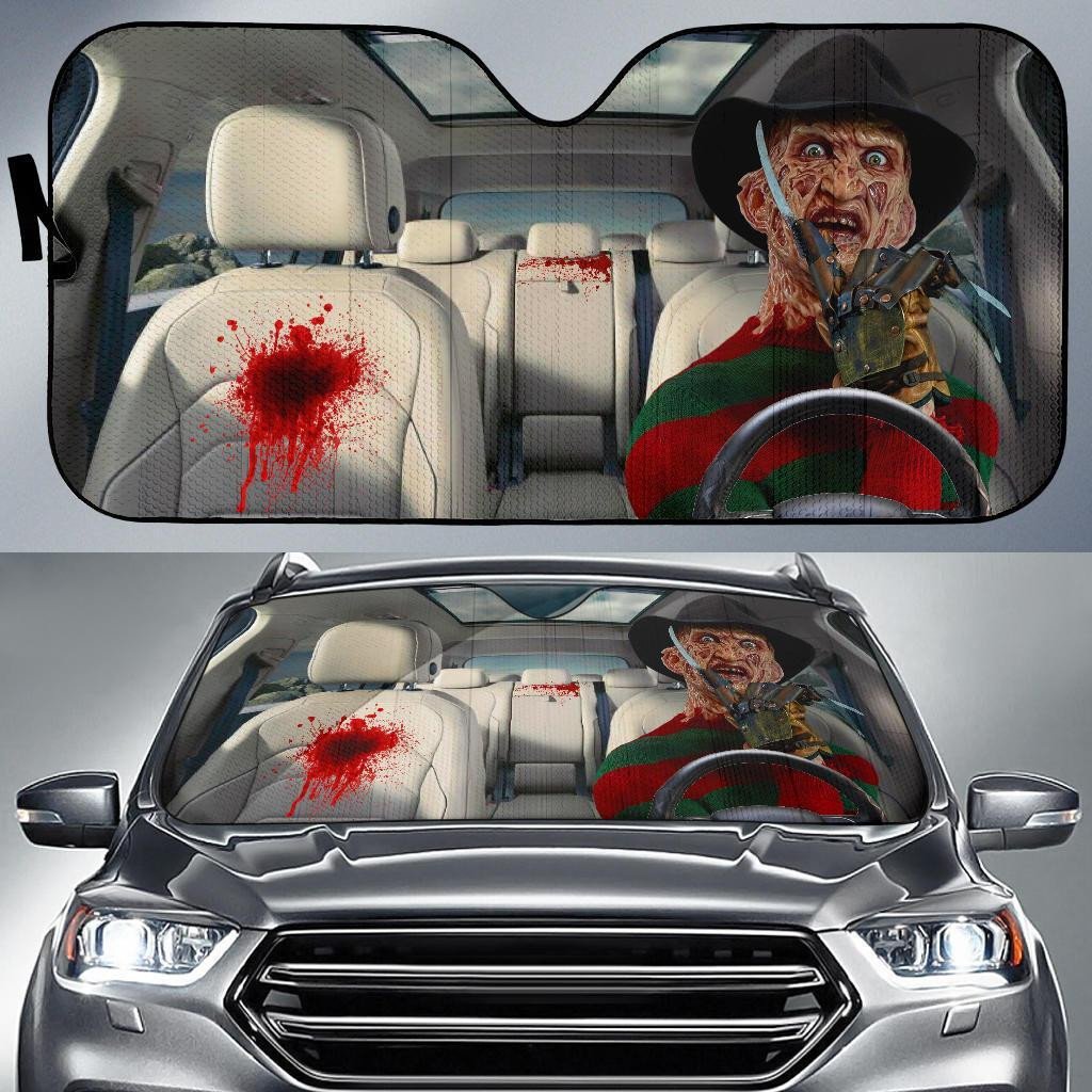 Horror Windshield Shade Freddy Krueger Driver Car Sun Shade Horror Car Sun Shade