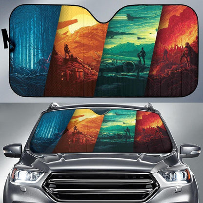 SW Windshield Shade SW Movies Art Corlorful Car Sun Shade SW Car Sun Shade