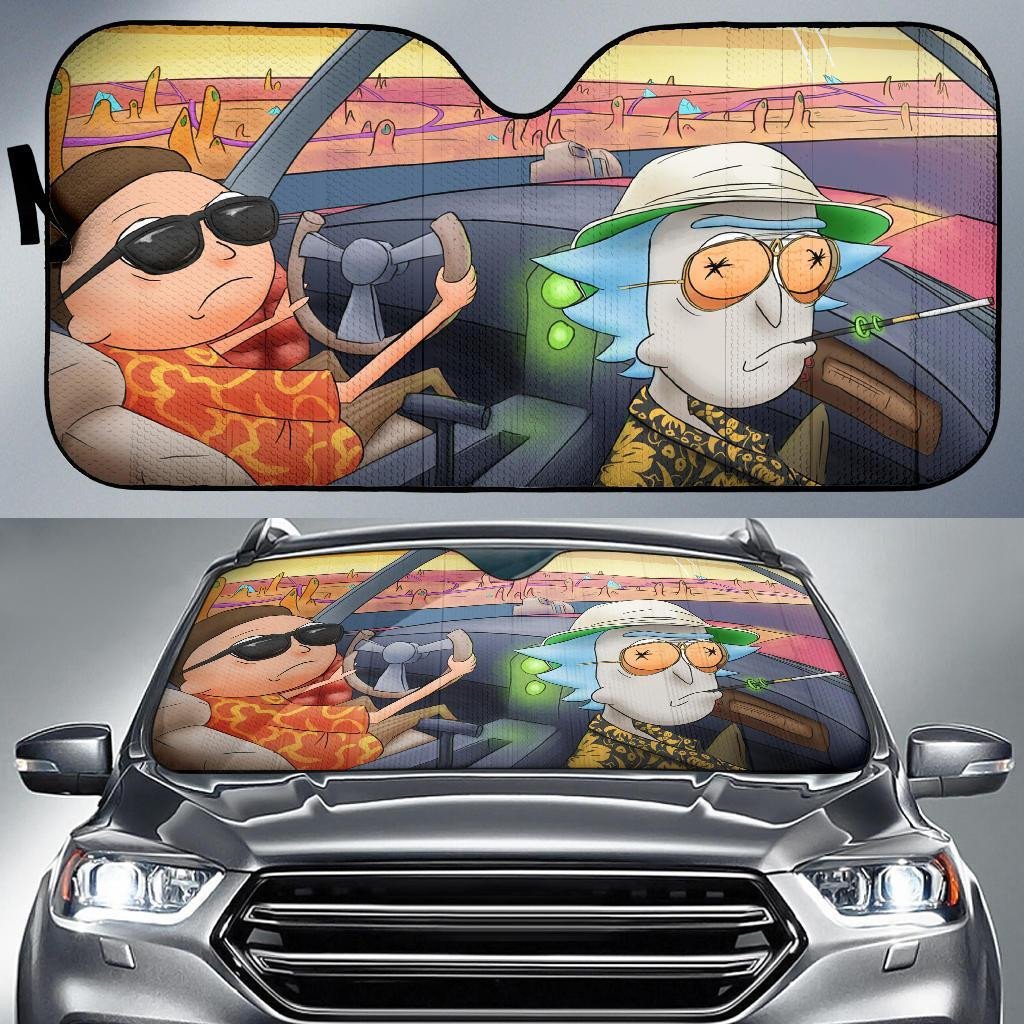 Rick And Morty Windshield Shade Rick Morty Vacation Car Sun Shade Rick And Morty Car Sun Shade