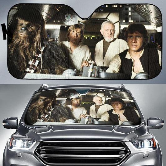 SW Windshield Shade SW Han Solo Chewbacca Car Sun Shade SW Car Sun Shade