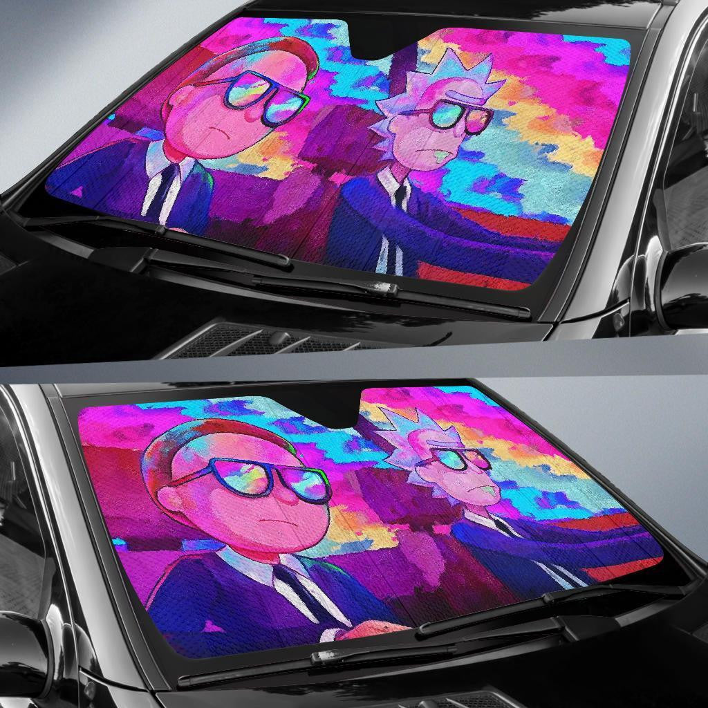 Rick And Morty Windshield Shade Rick And Morty Spy Colorful Car Sun Shade Rick And Morty Car Sun Shade