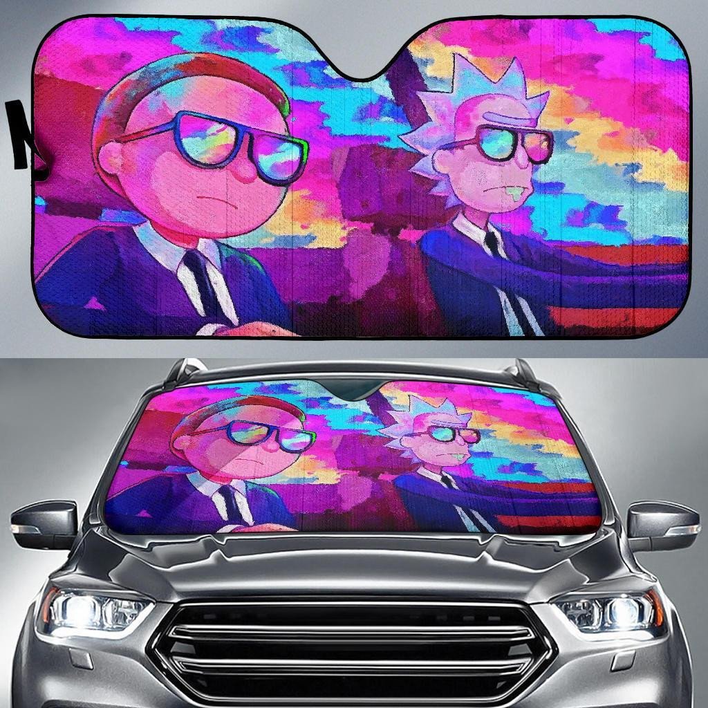 Rick And Morty Windshield Shade Rick And Morty Spy Colorful Car Sun Shade Rick And Morty Car Sun Shade