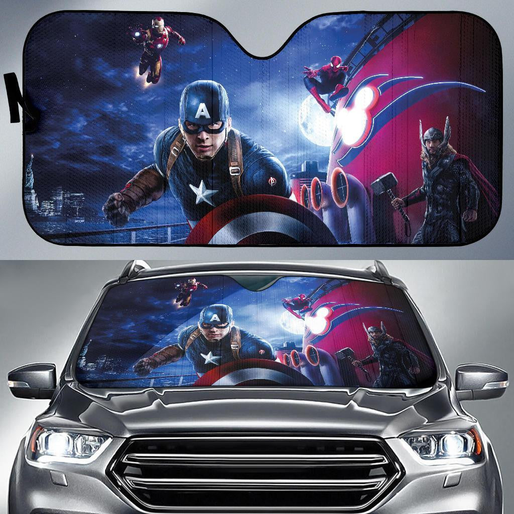 MV Windshield Shade Thor Captain America Ironman Spiderman Car Sun Shade MV Car Sun Shade