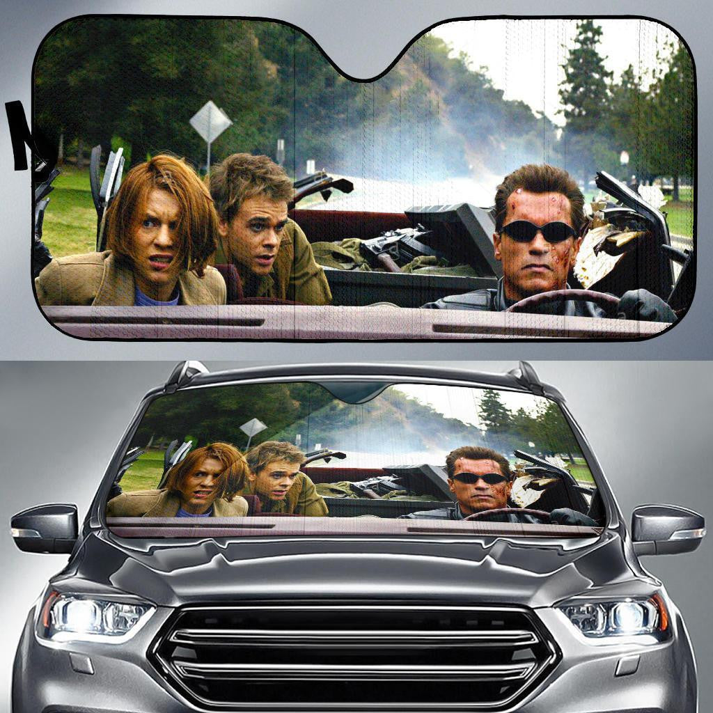 Terminator Windshield Shade Terminator Driving Car Scene Car Sun Shade Terminator Car Sun Shade